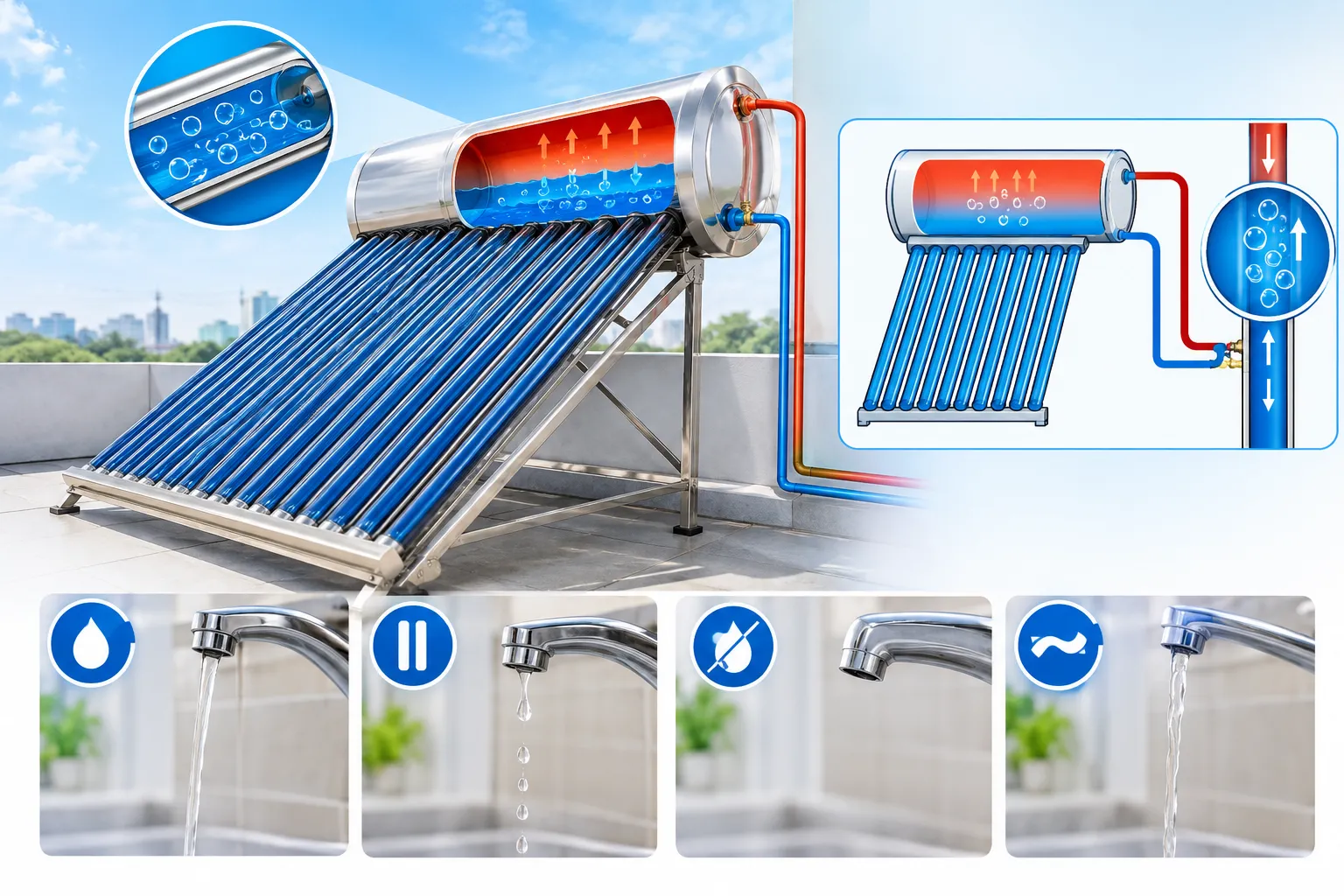 Máy nước nóng NLMT bị e khí là gì?