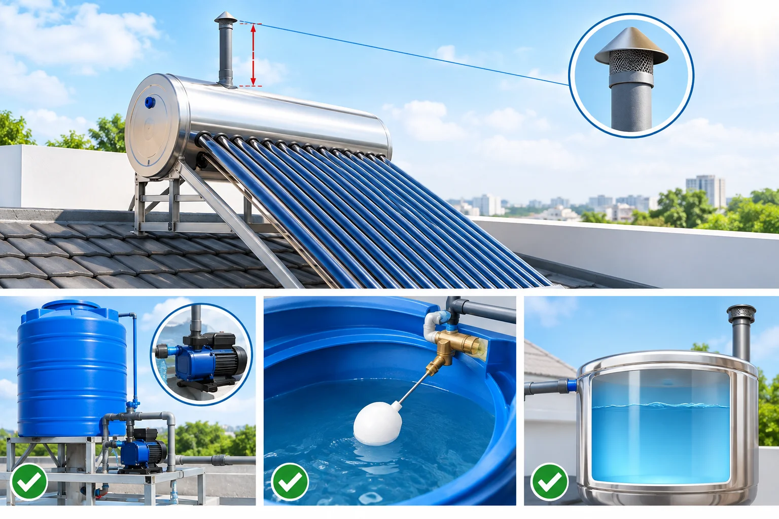 Mẹo phòng ngừa máy nước nóng năng lượng mặt trời bị e khí
