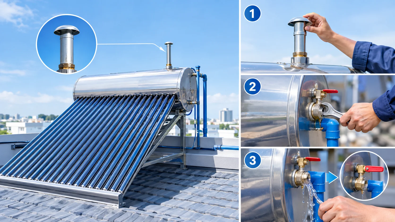 Xử lý tại bồn chứa và đường ống chính