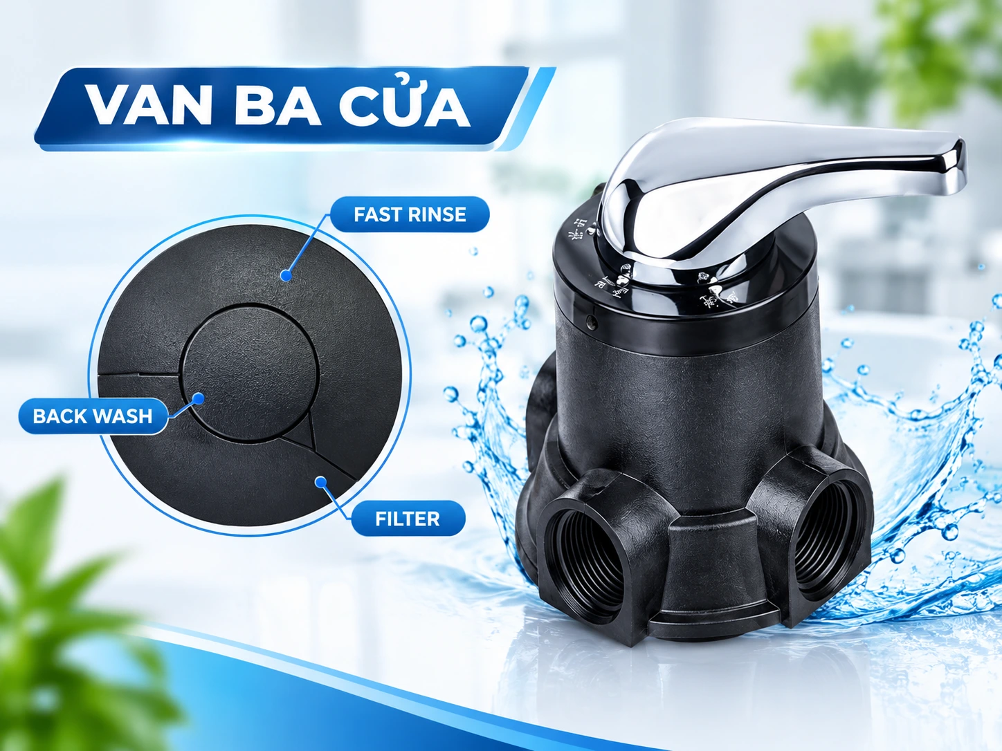 Ý nghĩa các chế độ trên mặt van 3 cửa